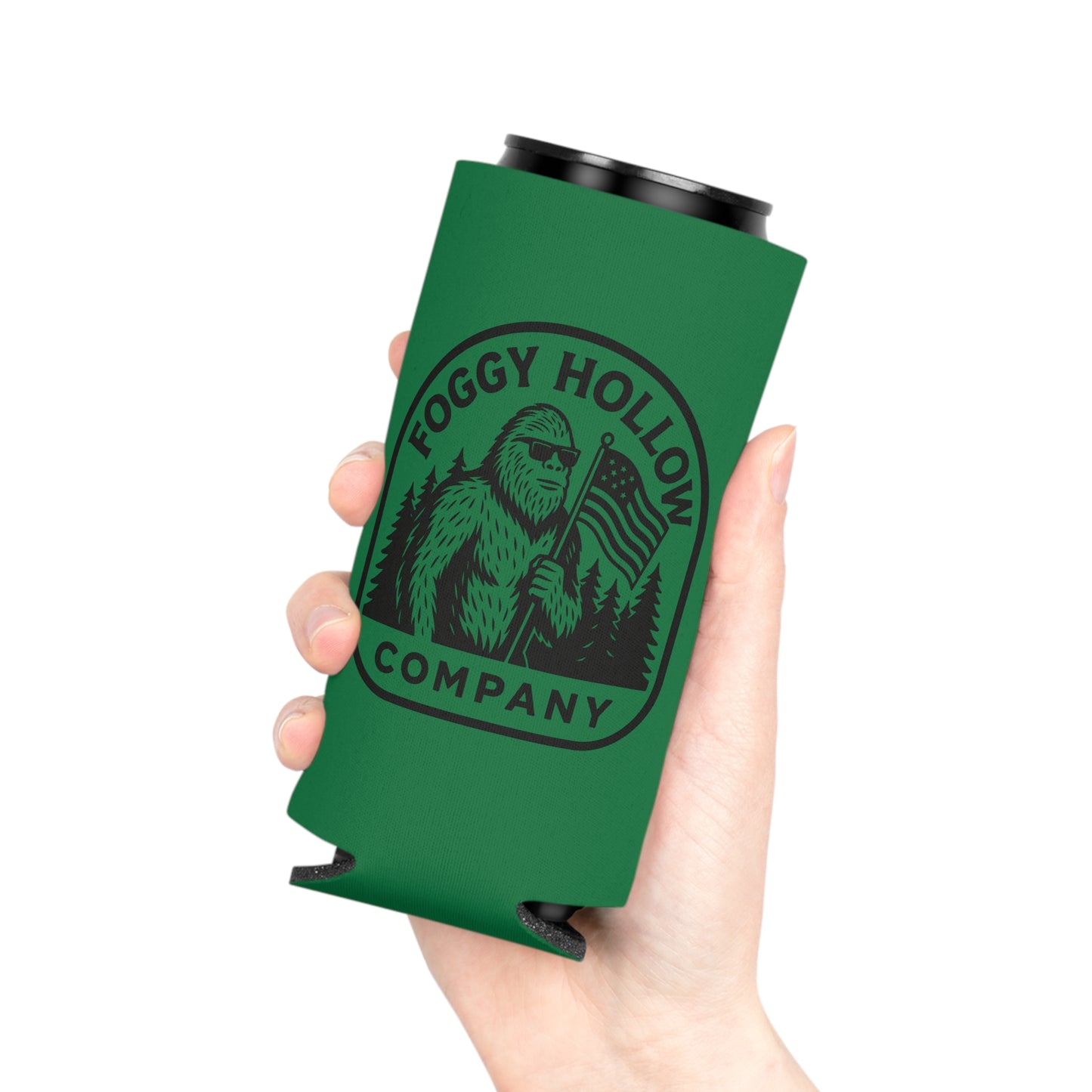 Sasquatch Can Cooler, Party Gift, Outdoor Fun Accessory, BBQ Cooler Sleeve, Unique Beverage Insulator, Camping Gear