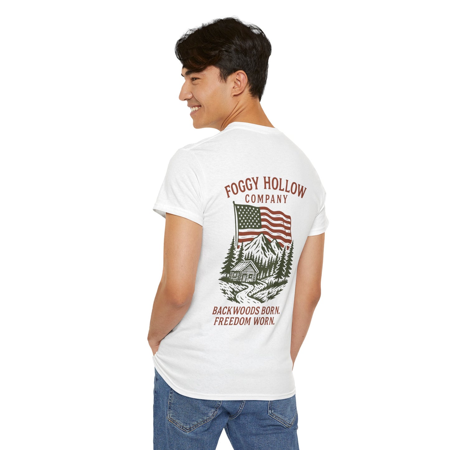 Patriotic Edition Foggy Hollow Co. Unisex Heavy Cotton Tee